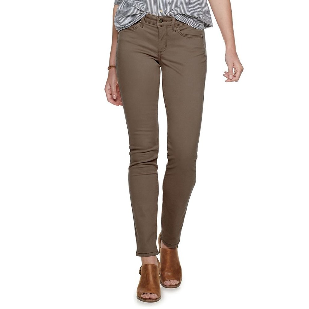 Women's Sonoma Goods For Life Supersoft Midrise Sateen Skinny Pants T/L